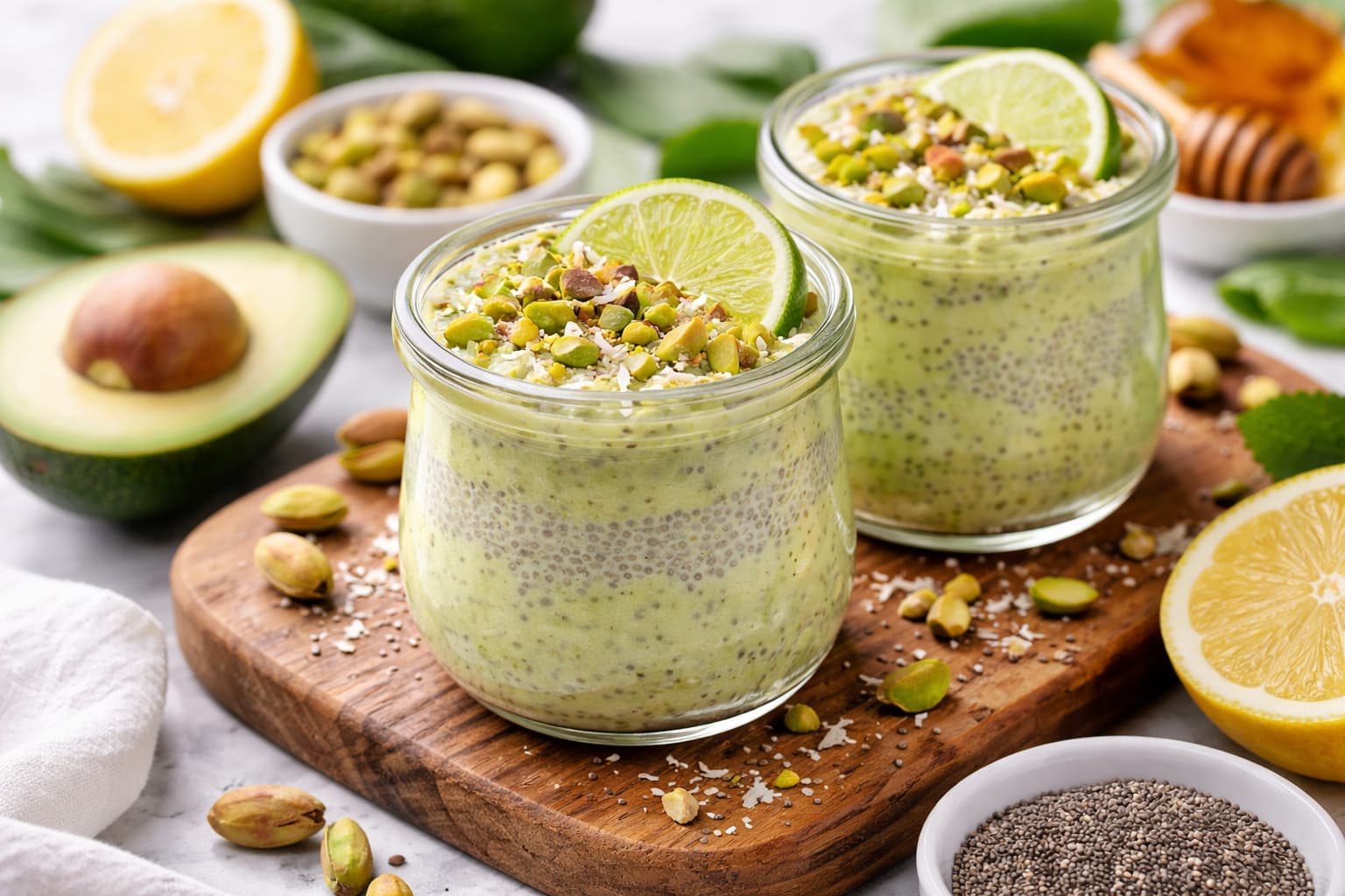 Чиа пудинг с авокадо