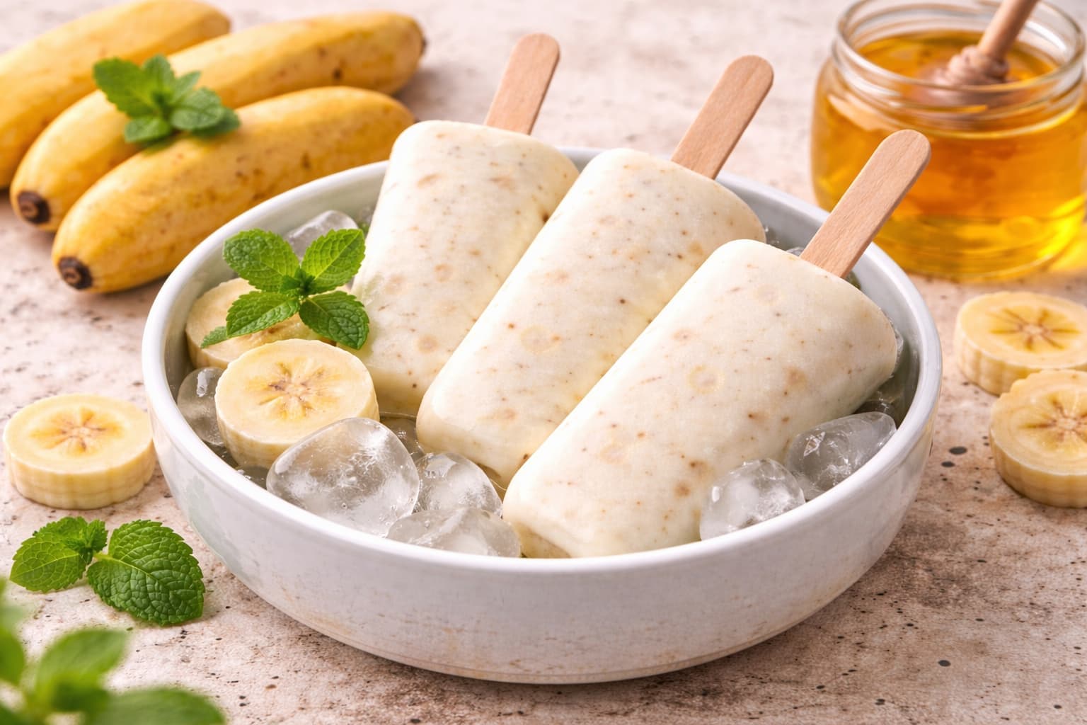 Кефирное мороженое с бананом