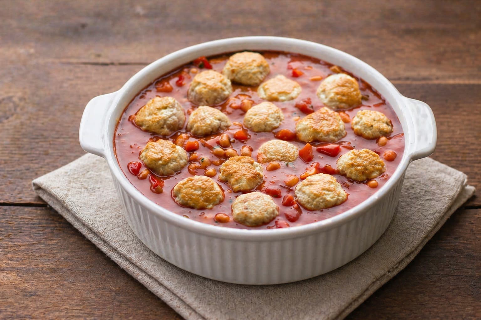 Чили с фрикадельками из индейки