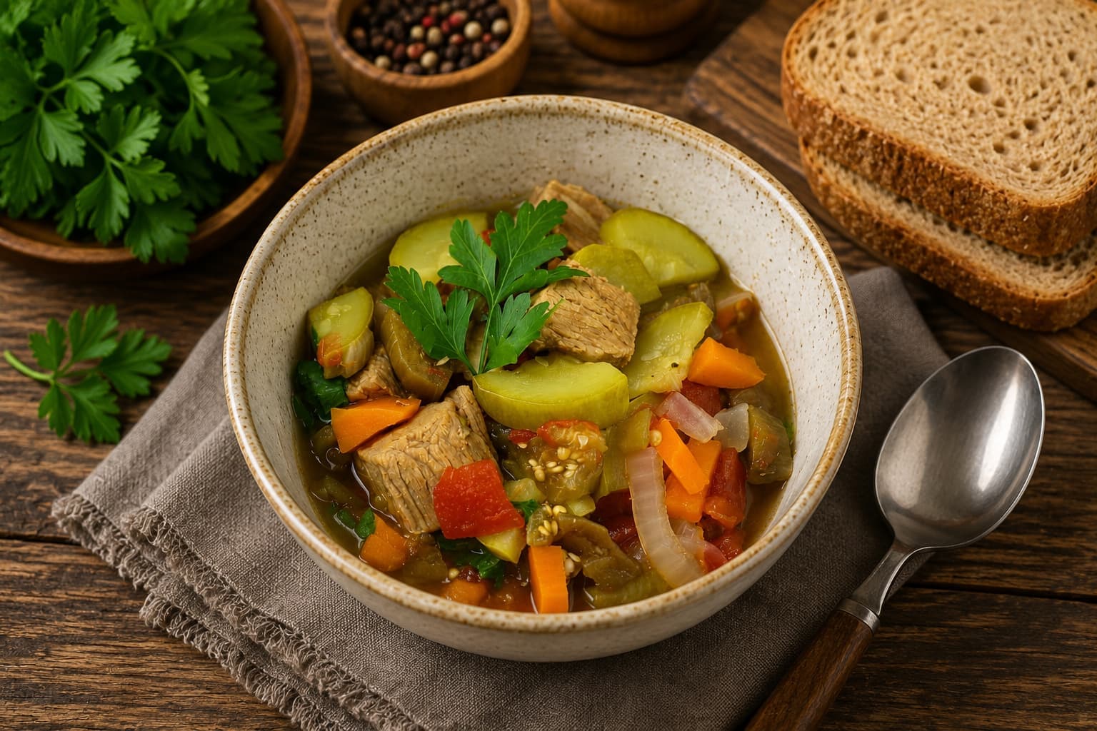 Нежная говядина с кабачками и баклажанами