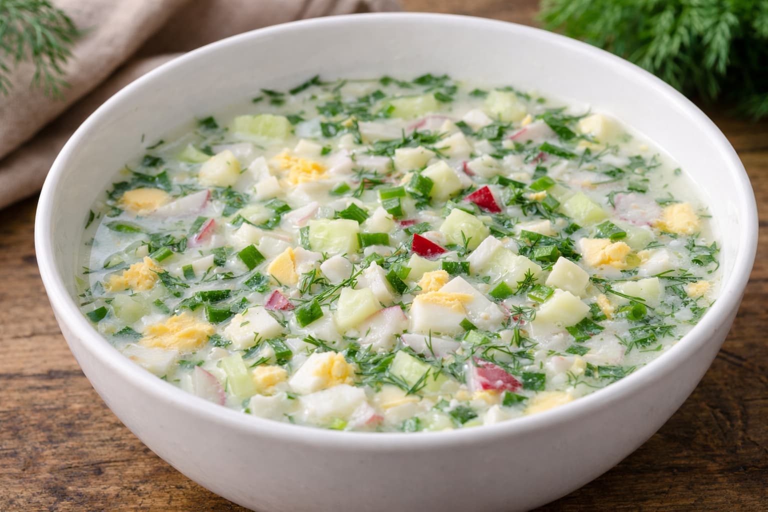 Окрошка малокалорийная