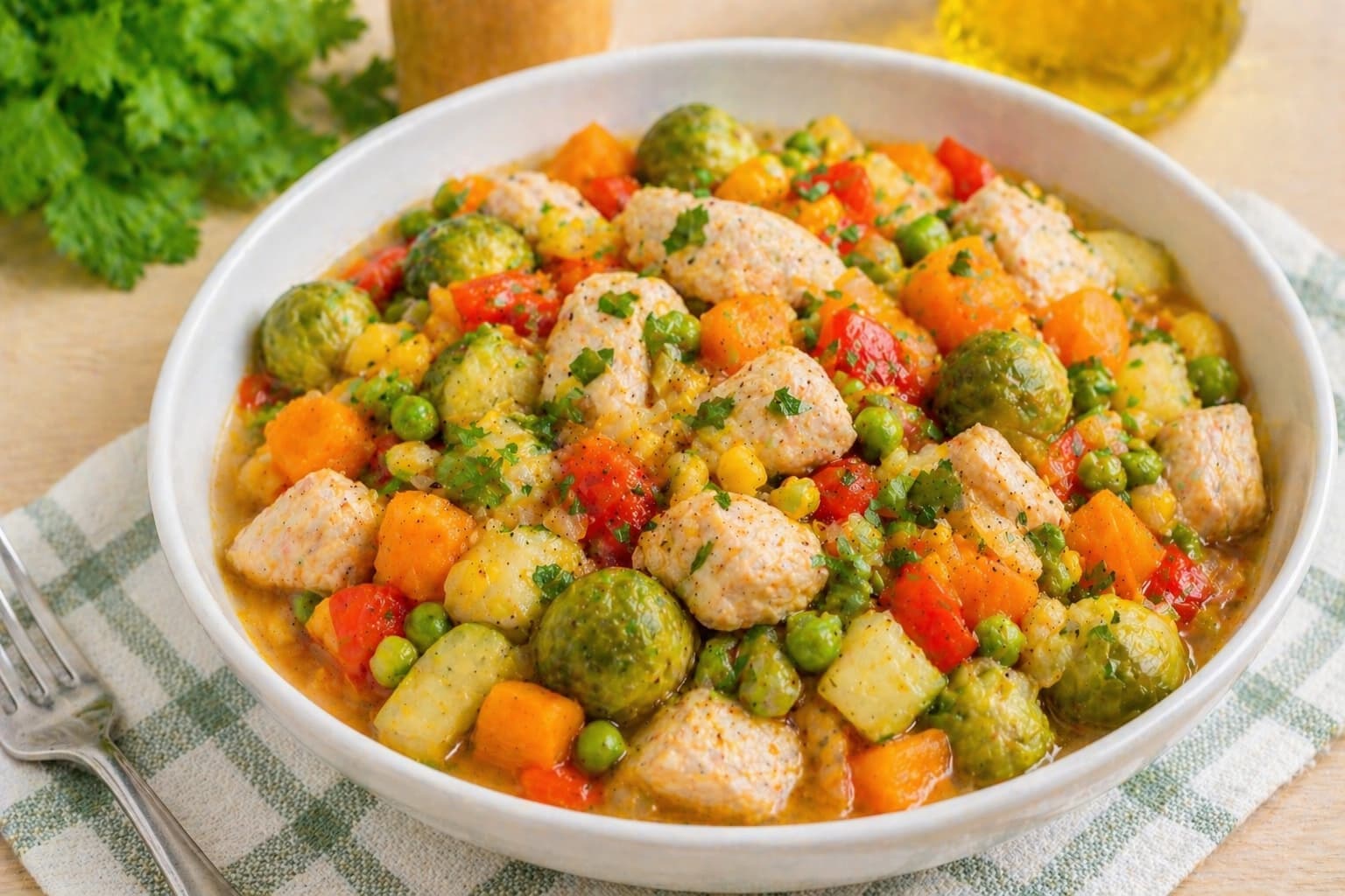 Овощное рагу из замороженных овощей