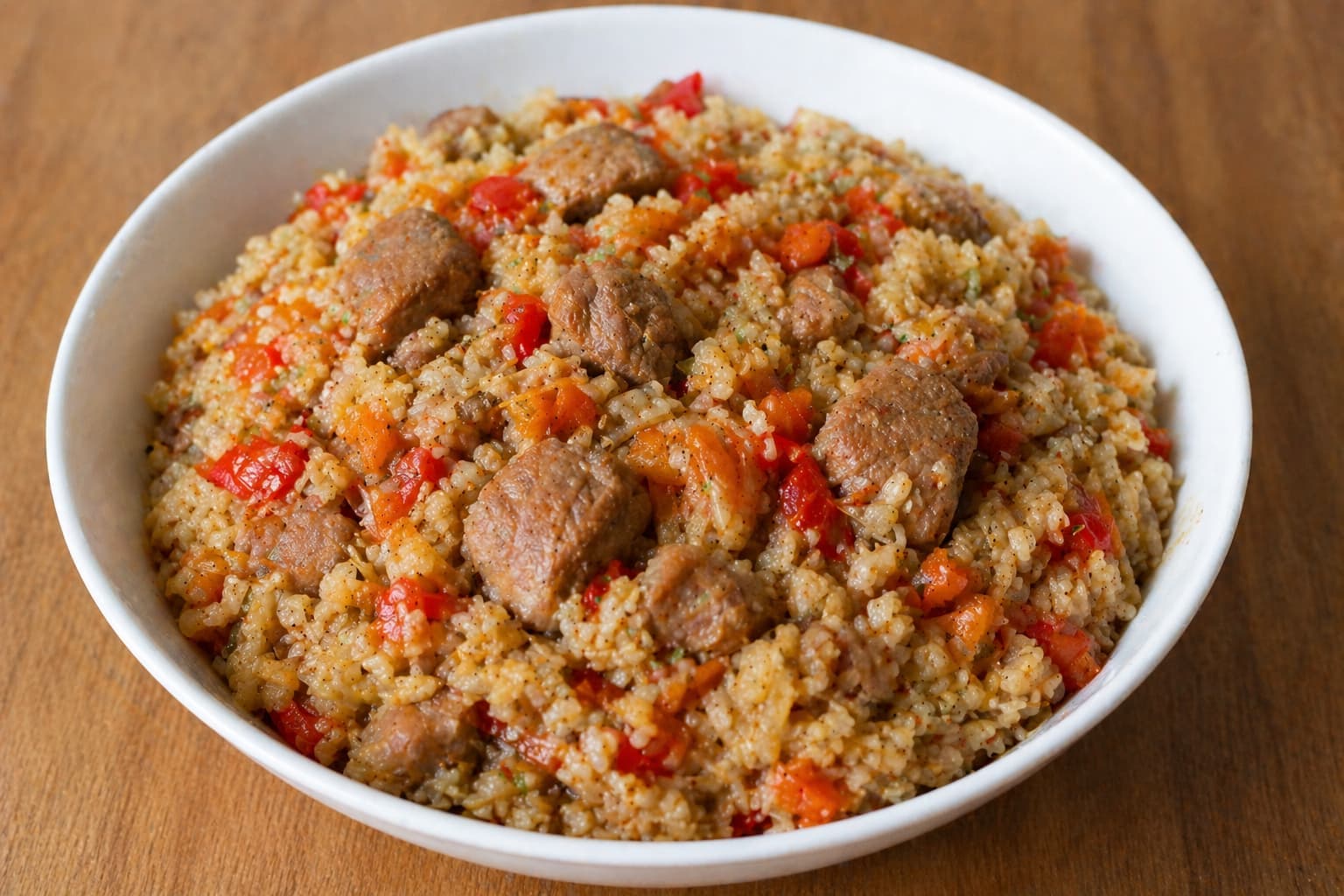 Ячневая каша с мясом