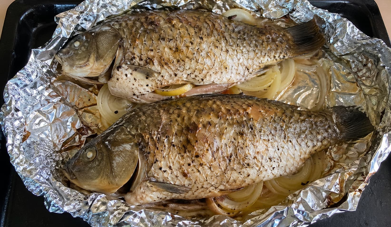 Карась в фольге