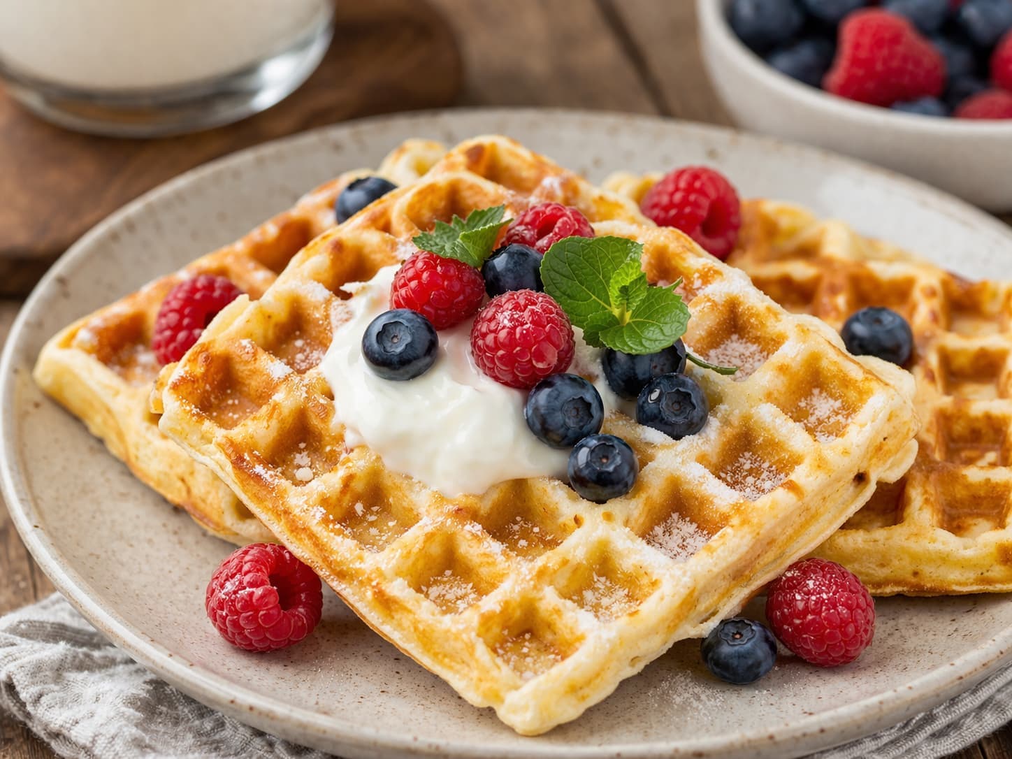 Творожные вафли