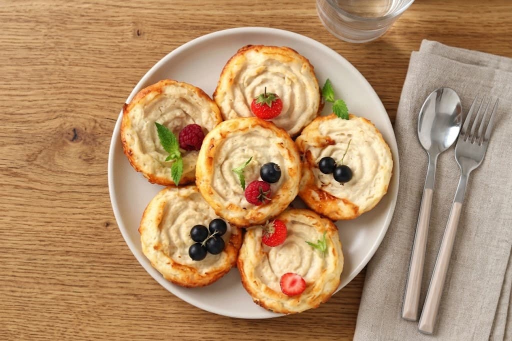 Сырники в духовке из творога с мукой цельнозерновой ПП