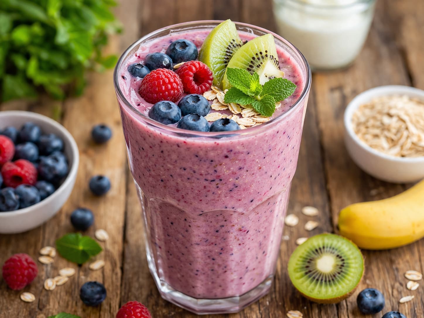 Смузи на завтрак с овсянкой
